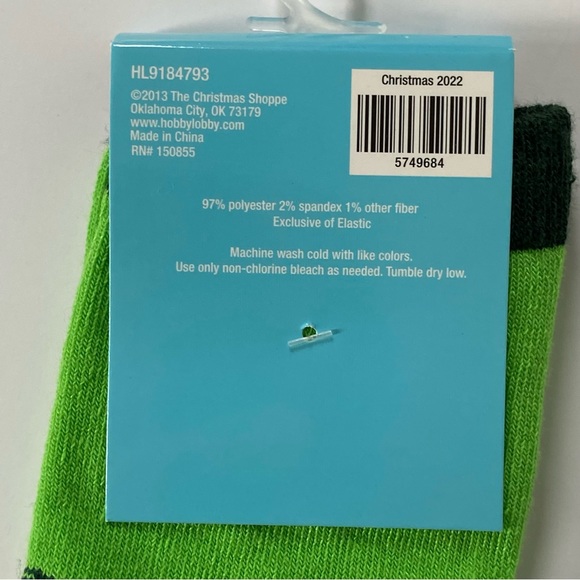 Christmas Tree Lights Socks Crew NWT Green OSFM Colorful New Adult Bulbs - Picture 8 of 13